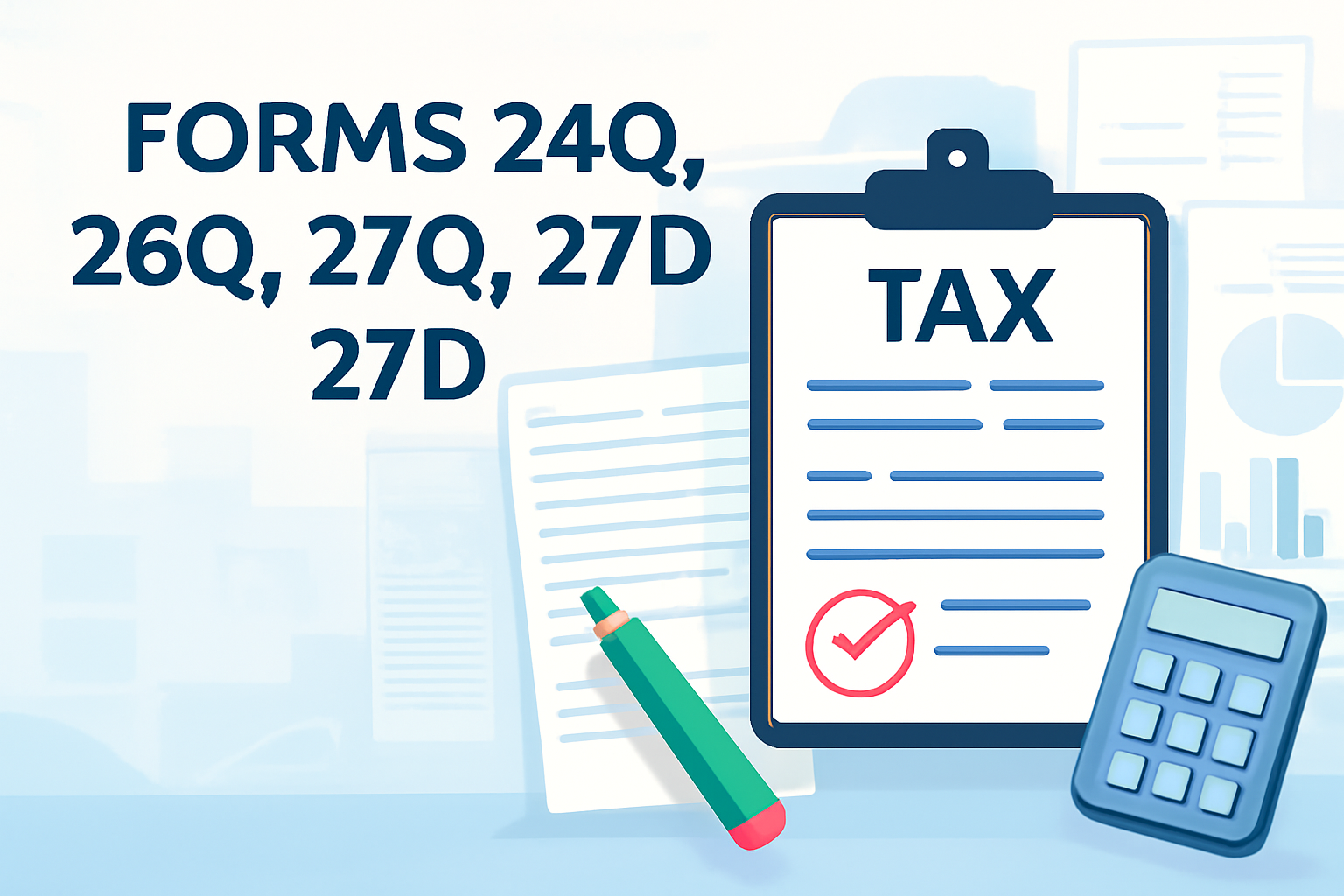 Forms 24Q, 26Q, 27Q, 27EQ, and 27D